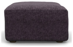 Heart of House Chedworth Tweed Fabric Footstool - Purple